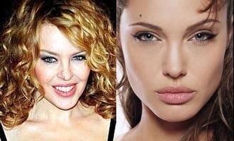 Kylie Minogue ar vrea sa o sarute pe Angelina Jolie