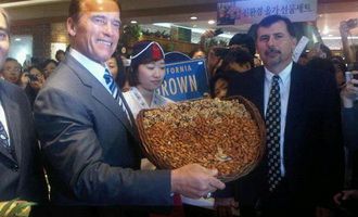 “Terminatorul” Arnold Schwarzenegger vinde nuci in Seul!