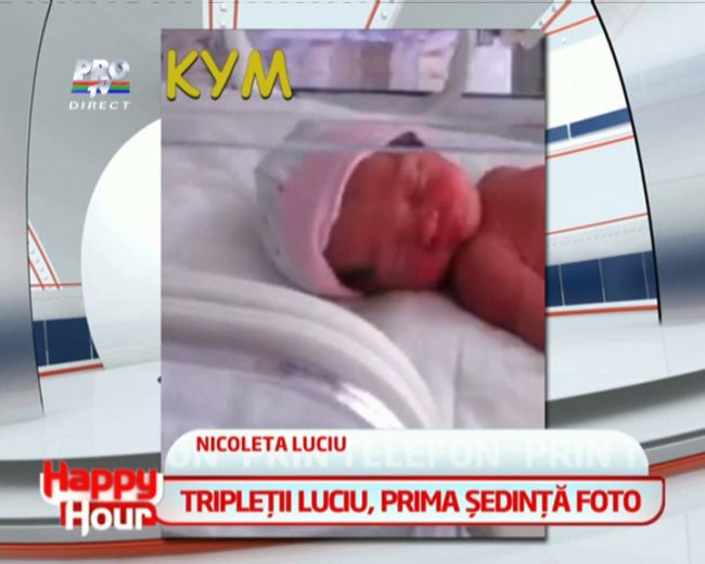 
	Nicoleta Luciu le-a facut poze celor trei bebelusi!
