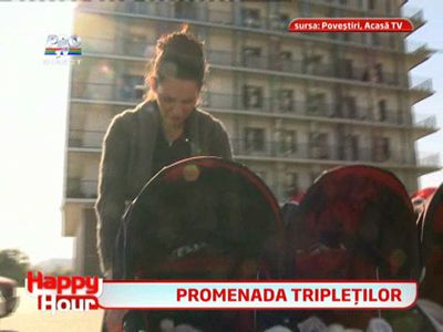 
	VIDEO. Nicoleta Luciu si-a infofolit tripletii si i-a scos la plimbare
