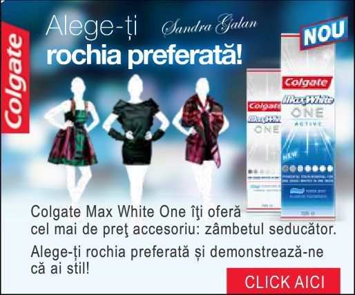 
	(P) Colgate Max White One Active te ajuta sa obtii zambetul perfect,&nbsp;cu care vei face furori pe ringul de dans!
