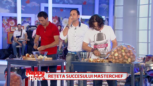 
	Juratii MasterChef, la proba de taiat ceapa - cate un sac. Chef Catalin a dezvaluit <span style="color: rgb(255, 0, 0);">cine a castigat marele premiu.</span> Chef Florin, <span style="color: rgb(255, 0, 0);">victima unei farse savuroase. </span>VIDEO
