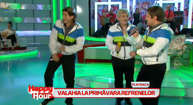 
	Adi de la Valcea, Liviu Guta si Dinu Maxer, noii membri ai trupei Valahia. Au facut super show la &quot;Happy Hour&quot;: VIDEO
