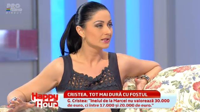 
	Gabriela Cristea, la &quot;Happy Hour&quot;: &quot;Pe mine nu m-a interesat partea financiara. Am plecat din casa lui Marcel cu 50 de lei in cont&quot;
