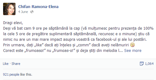 
	Lectia de gramatica de pe Facebook. Mesajul unei profesoare de limba romana care a devenit viral
