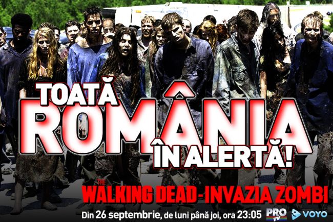 
	Romania invadata de zombi! Serialul &quot;The Walking Dead&quot; - de luni pana miercuri, de la ora 23:05, la ProTV
