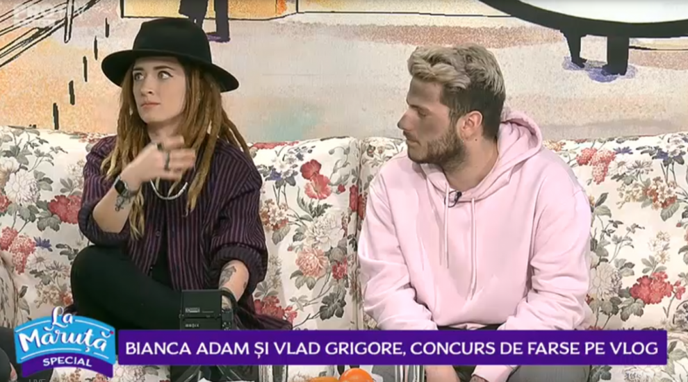 
	VIDEO Bianca Adam și Vlad Grigore, concurs de farse pe vlog
