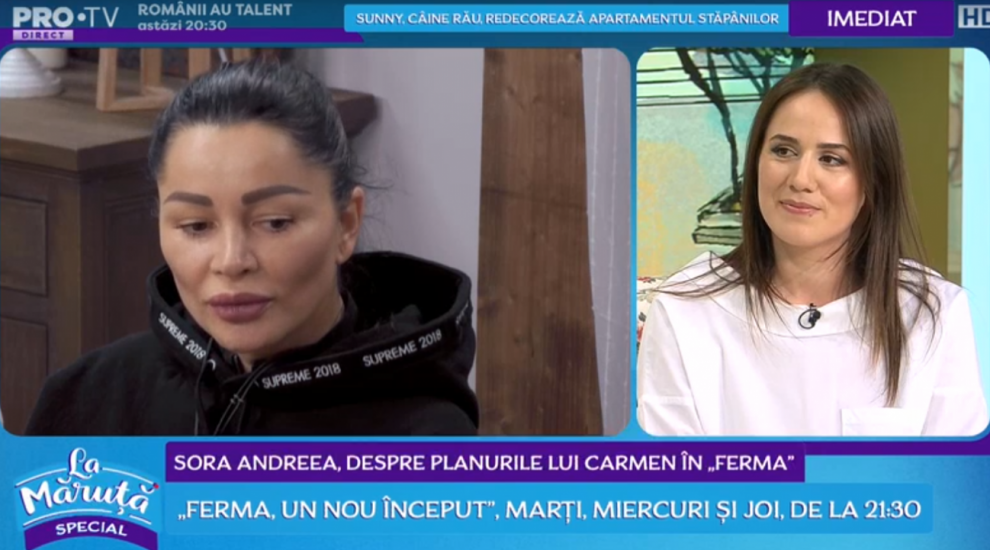 
	VIDEO Andreea Negoiță, despre planurile lui Carmen în Ferma
