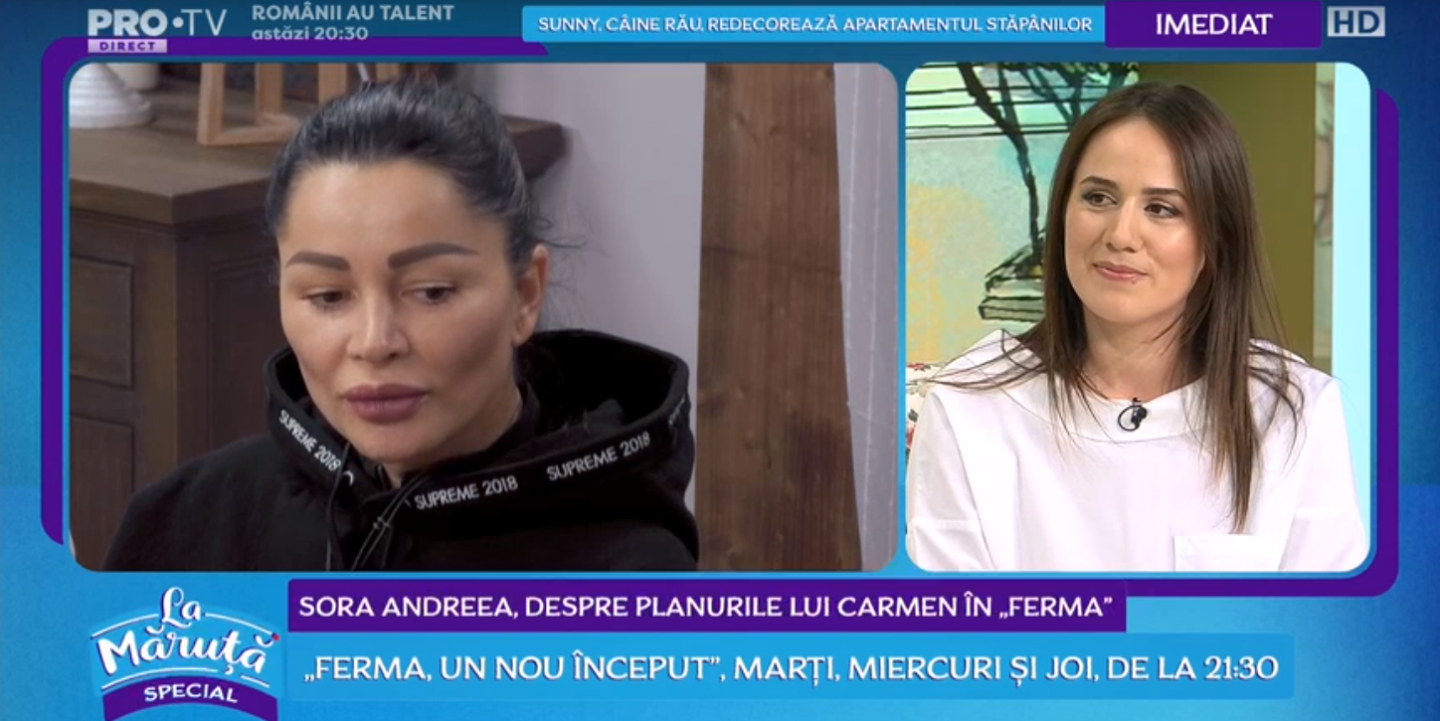 
	VIDEO Andreea Negoiță, despre planurile lui Carmen în Ferma
