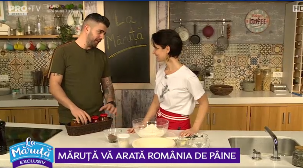 
	VIDEO Cătălin Măruță vă arată România de pâine. Speak face pâine romană cu Viviana Mârza
