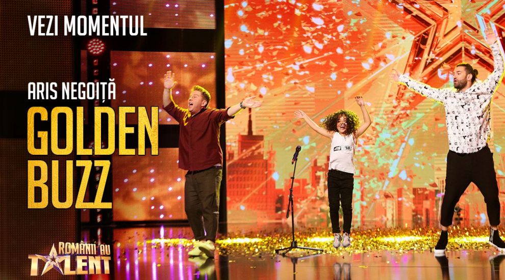 
	Aris Negoiță, ultimul Golden Buzz la Românii au talent, sezonul 9: &rdquo;E al nostru, e Mowgli al nostru!&rdquo;
