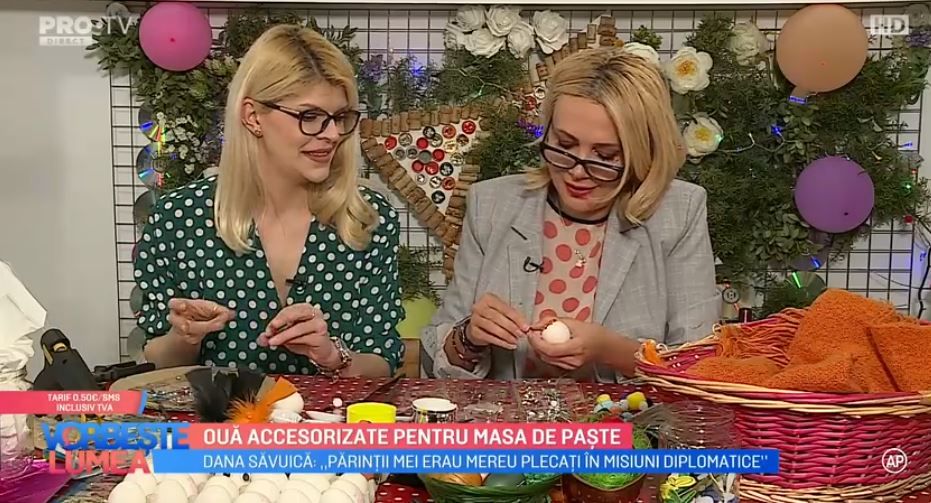 Dana Săvuică și Damiana Păun te învață cum să ornezi ouăle de Paște