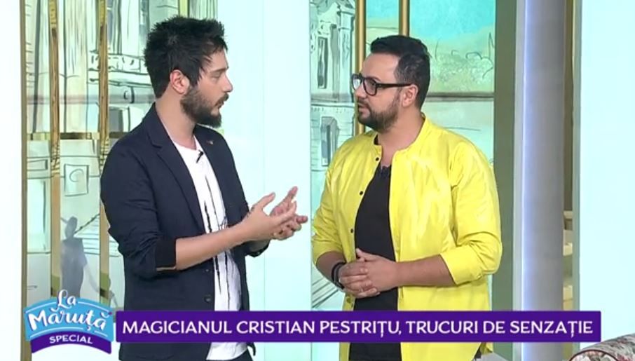 
	Cristian Pestrițu, magicianul de la Românii au talent, l-a impresionat pe Cătălin Măruță cu un număr inedit de magie&nbsp;
