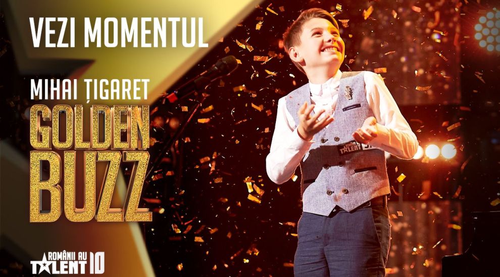 
	Al șaselea Golden Buzz. La 13 ani, Mihai Țigaret &rdquo;a rupt&rdquo; pianul la Românii au talent
