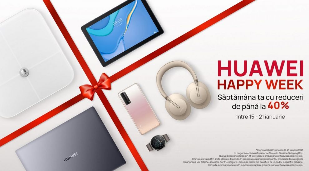 
	Happy Week la Huawei. Ce device-uri de ultimă generație poți cumpăra cu o reducere de până la 40%
