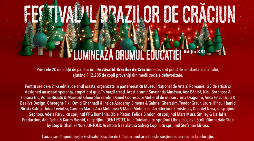 Festivalul Brazilor de Crăciun, la Muzeul Național de Artă al României