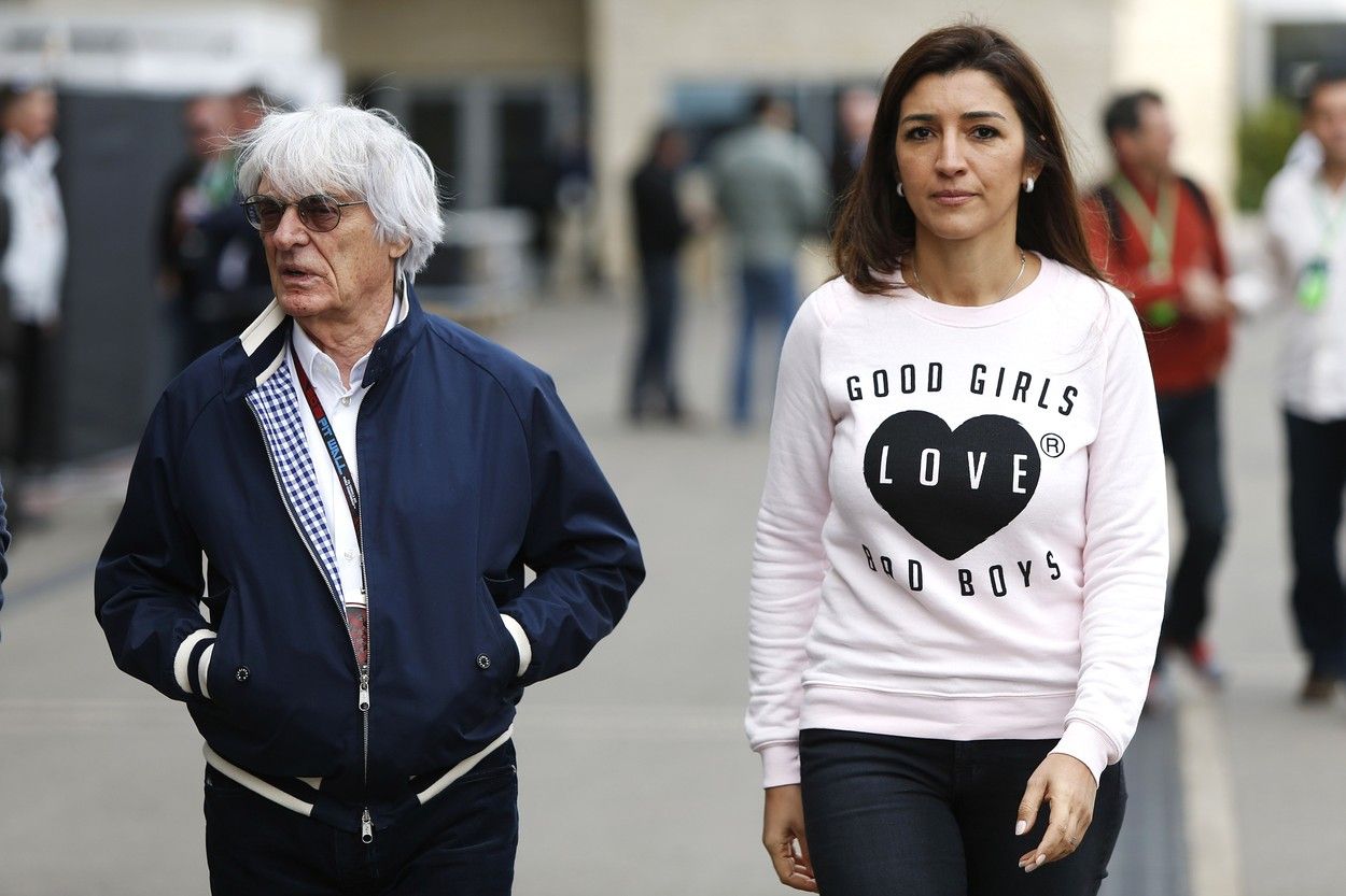 Bernie Ecclestone și soția sa, Fabiana Flosi.