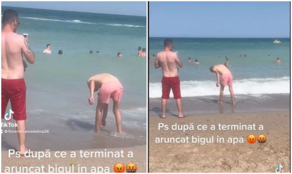 PRO TV – Σκανδαλώδης χειρονομία έκπληξη από γυναίκα σε παραλία Costinesti.  Τι έκανε ένας άνθρωπος δίπλα στη θάλασσα