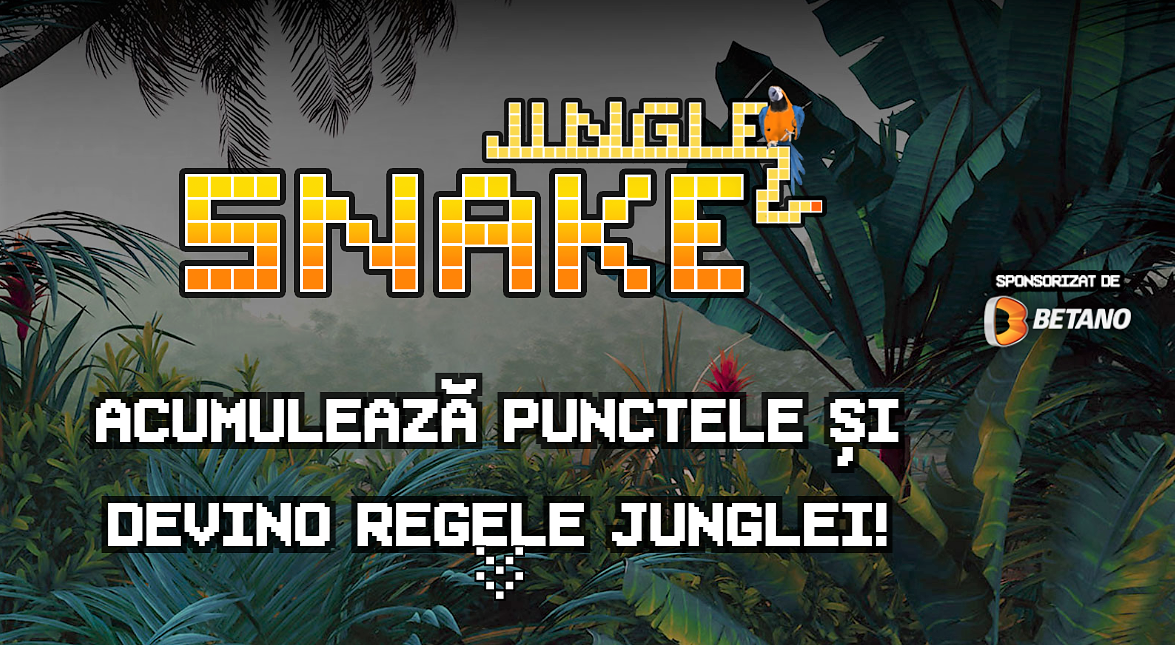 Concurs de ronțăit viteză. Joacă Jungle Snake și câștigă premii săptămânale!