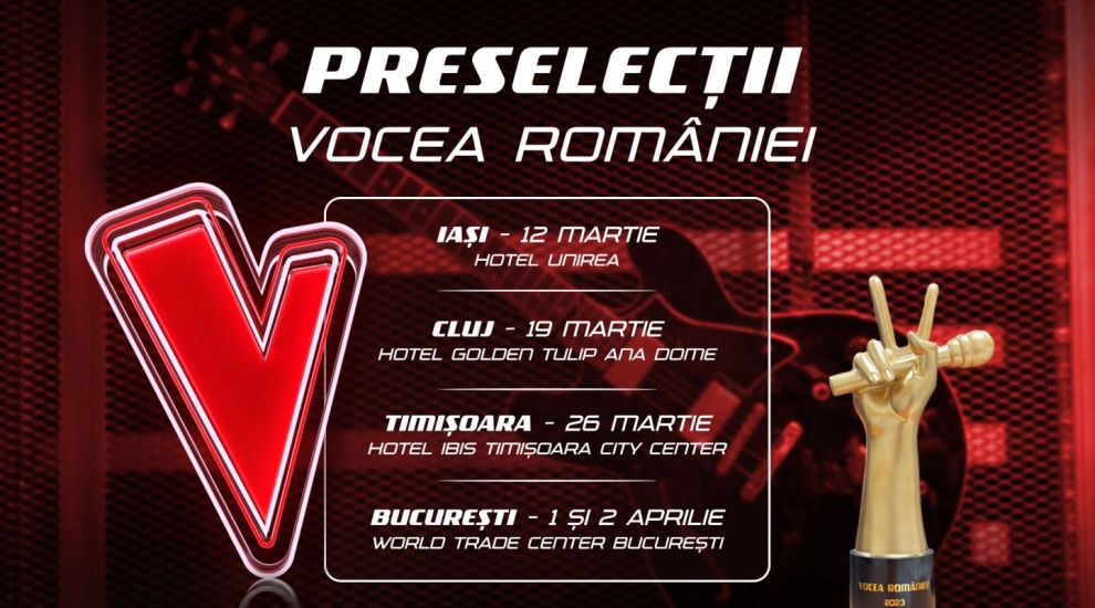 Au început înscrierile pentru sezonul 11 Vocea României! Vino la preselecții și fă-ți vocea auzită