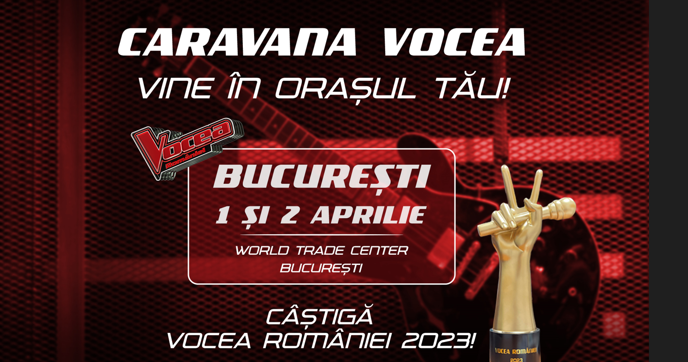 
	Caravana Vocea României vine în orașul tău. Hai la București, să te înscrii în aventura sezonului 11!

