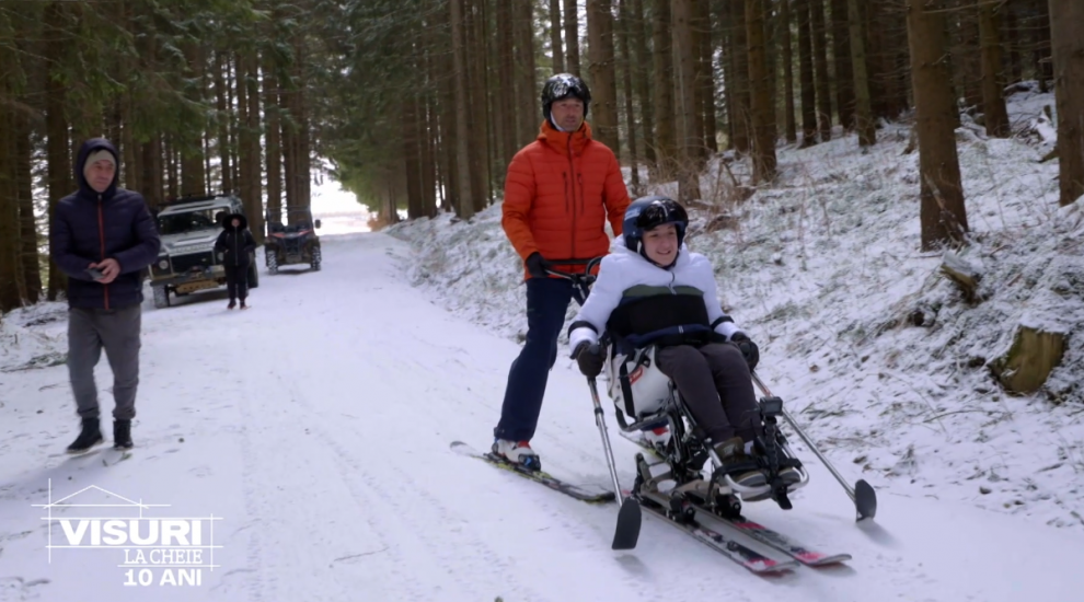 VIDEO Andrei Radu încearcă pentru prima dată schiurile, la Visuri la cheie 20 septembrie